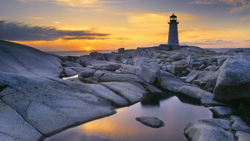 Peggy's Cove Lighthouse at Dusk, Nova Scotia, Canada.jpg