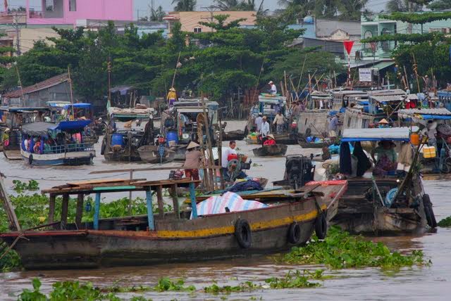 Floating markets of the Mekong Delta 
