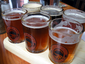 Deschutes Brewing, make your own beer sampler with 6 options possible from their menu which changes seasonally (though it has a few constant ones)