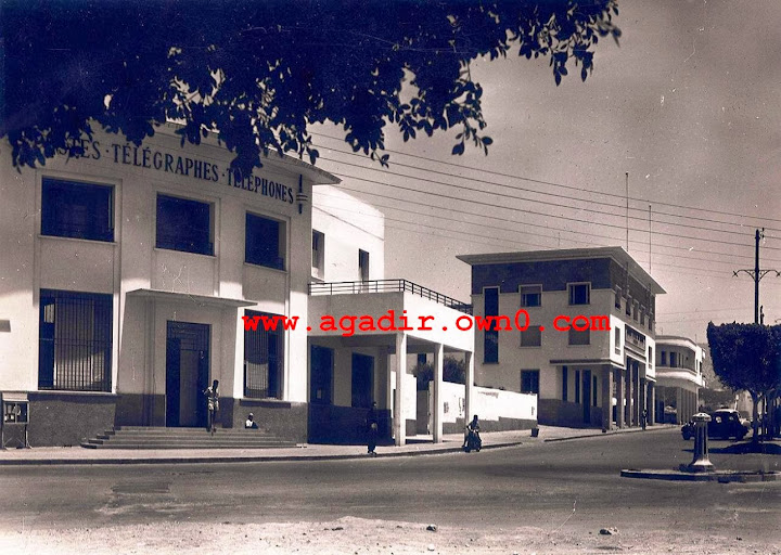 مكتب البريد المغرب باكادير سنة 1955 Tfyt