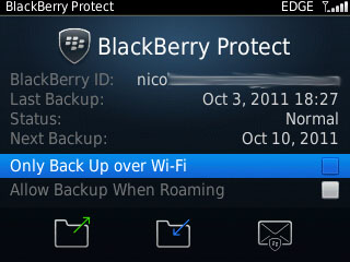 Screenshot Blackberry Protect