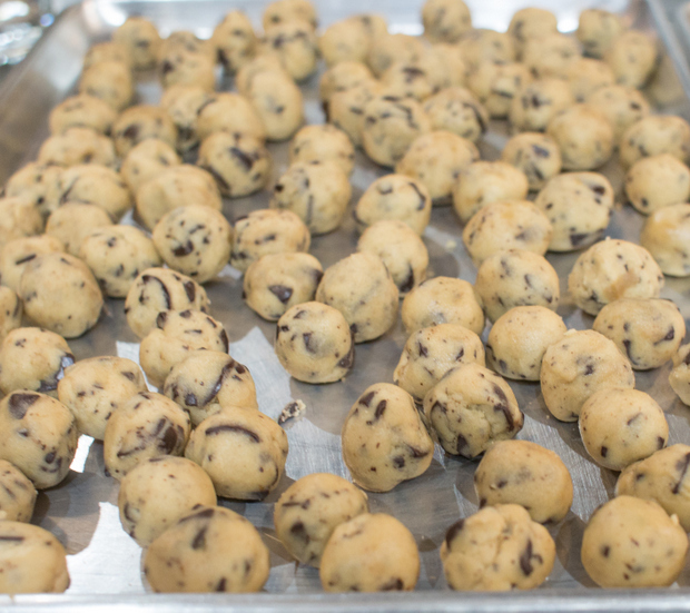 photo of chocolate chip cookie dough truffles