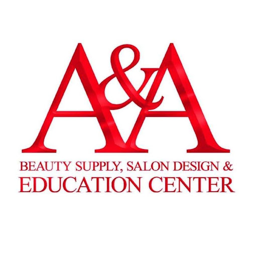 A & A Beauty Supply & Salon Design logo