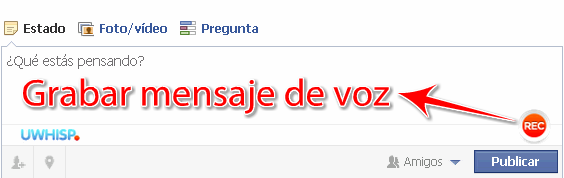 Grabar un mensaje de voz uWhisp