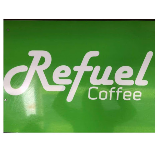 Refuel container cafe logo