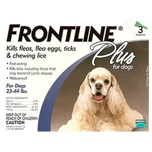  Frontline Plus Flea and Tick Drops For Dogs 23lbs-44lbs