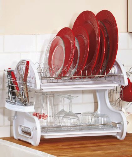  2-Tier Deluxe Dish Drainers - White