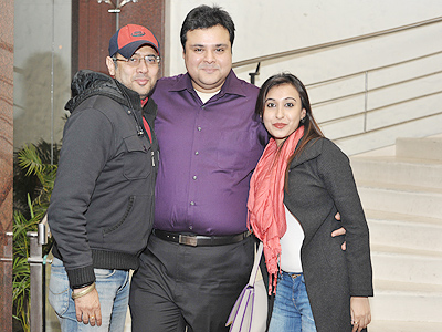 Riingo, Sujoy and Sayani at a city eatery in Kolkata. 