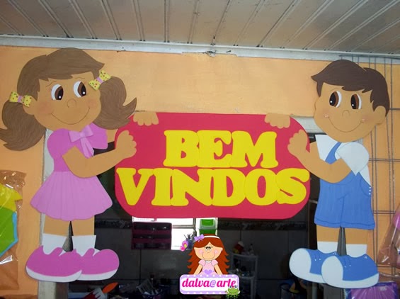 Moldes mural em EVA bem vindos