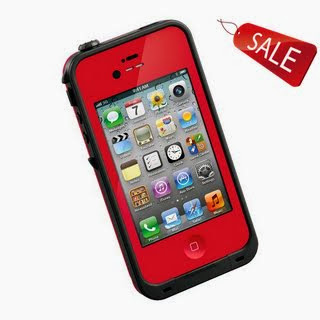 LifeProof Case for iPhone 4/4S - Retail Packaging - Red/Black