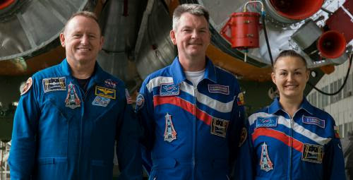 New Space Station Crew Ready For Launch Soyuz Installed At Baikonur