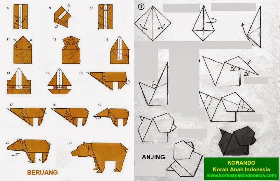 Cara Membuat Origami Binatang  Keren Wayan Susandiarta