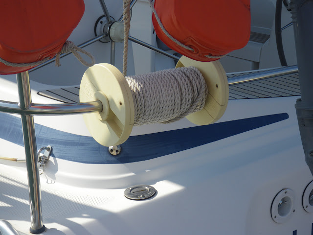 How do you store your stern line?