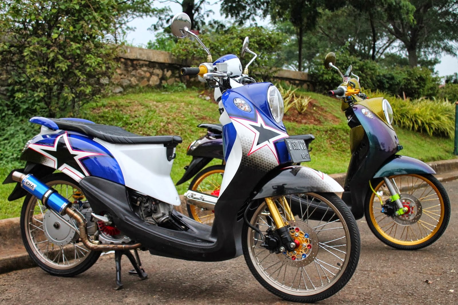 modifikasi yamaha fino velg 17