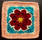 Free crochet pattern - Flower Tile Square Free crochet pattern - Flower Tile Square