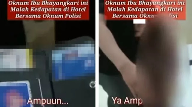Beredar Video Diduga Ibu Bhayangkari Berduaan dengan Oknum Polisi di Hotel Saat Suami Dirawat