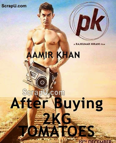 Tamatar khareedna Amiro ka kaam hai - PK-Funny-Aamir-Khan pictures