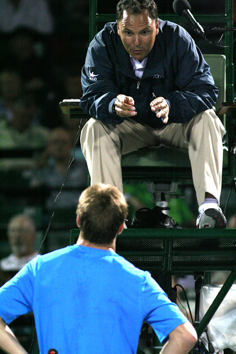 Harrison Arguing with Umpire