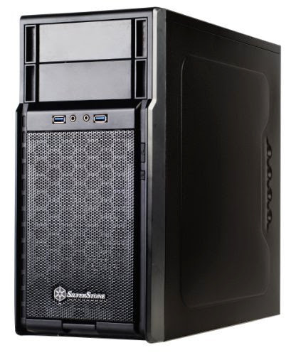  Silverstone Tek Micro-ATX, Mini-ITX Mid Tower Computer Case, Black PS08B