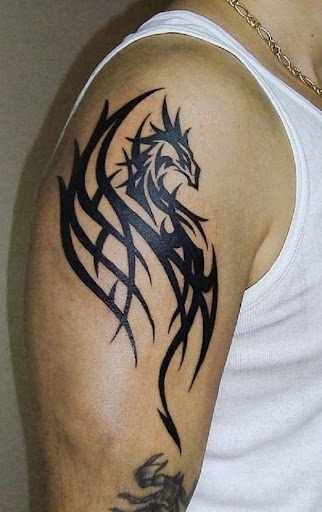 tribal dragon tattoos for men 