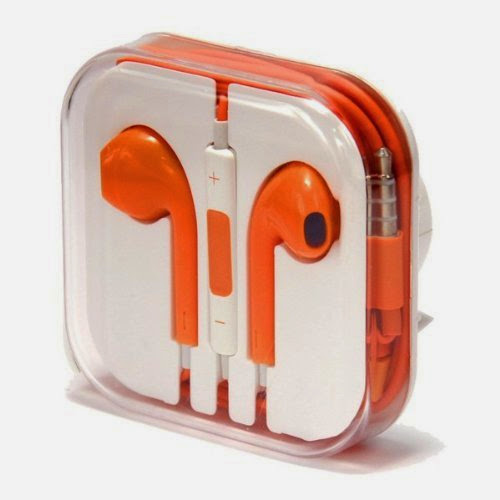  Zeimax Earbuds EarPods With Mic and Remote Earphone Headphone Compatible with iPhone 3 4 5 5S 5C, iPad, iPod (Orange)