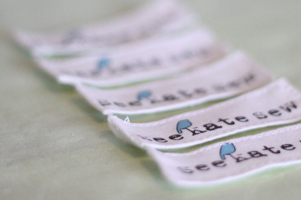DIY clothing labels with the Melody alphabet - see kate sew