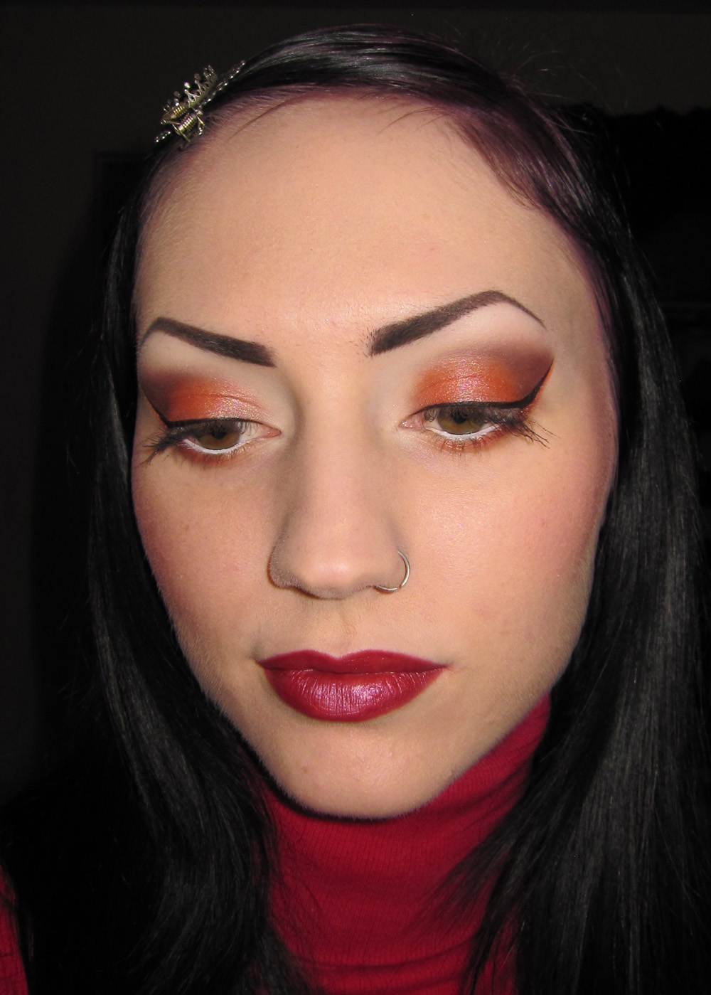 Glitter is my Crack: Orange and Wine Makeup look with Morgana Cryptoria