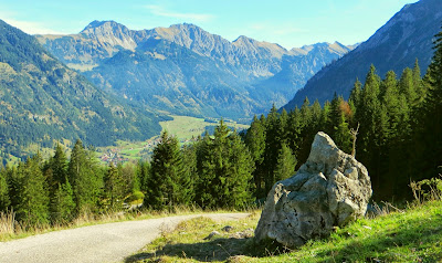 Blick vom Berggasthof Zum Oberen Horn auf Gaishorn Rauhhorn Kugelhorn, Imberg Allgäu