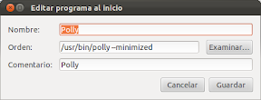 Iniciar Polly en el arranque de Ubuntu minimizado