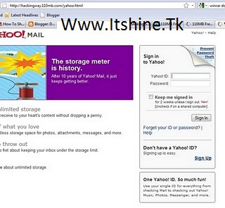 Hack yahoo with fake page Yahoo Phishing/  Fake_login