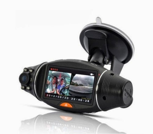  Car DVR 2.7'' LCD Screen Rotating Dual Len Vehicle DVR Road Dash Video Camera Recorder Traffic Dashboard Recorder