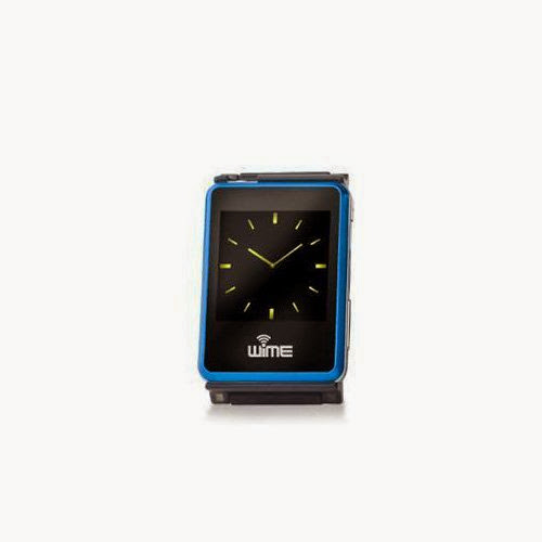  2013 New style Male and female Wristwatch Mini WiMe Smallest Watch mobile phone NanoSmart Smart (Blue)