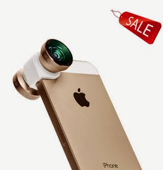 Olloclip 4-IN-1 Photo Lens for iPhone 5/5s + Quick-Flip Case, White Case / Gold Lens