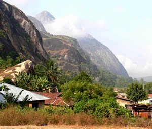 Idanre hills landscape present spectacular view of the new town