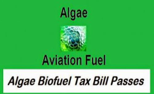 U S House Of Reps Passes Algae Biofuel Tax Bill