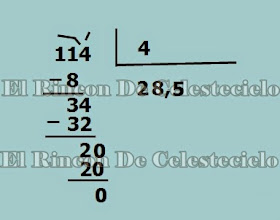 División cociente con decimales