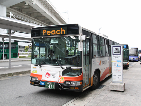 南海バス　日野ブルーリボンシティ　peachランプバス