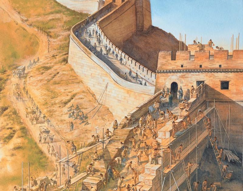 Постройка стены от кочевников в древнем китае