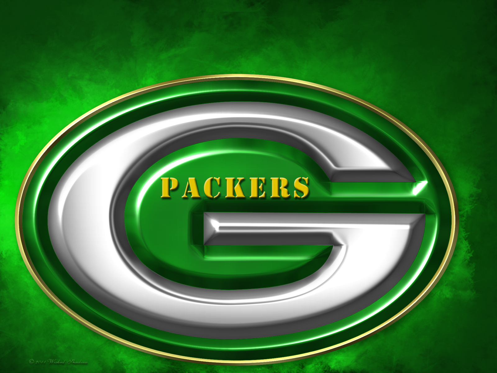 Wallpapers By Wicked Shadows: Green Bay Packers 2011 3D Logo Wallpaper