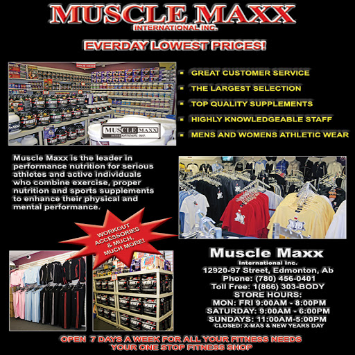 Muscle Maxx "Your One Stop Fitness Shop" logo