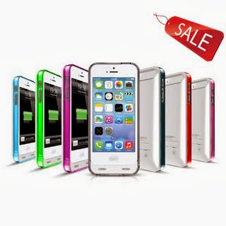 Vority X5S iPhone 5/5S Battery Charger Case [White] Built-in 2400mAh Rechargeable External Back Up Power Bank - Low Profile & Slim Design/Landscape Kickstand, Includes 7 Colourful Bumper Frames: Blue, Red, Slate, Green, Smoke, Pink & Purple. Fit All Version of iPhone 5/iPhone 5S ...