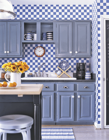 Home Christmas Decoration Modern Kitchen  designs  in Blue  