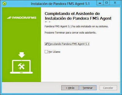 Instalar agente de software Pandora FMS en host con Windows Server 2012