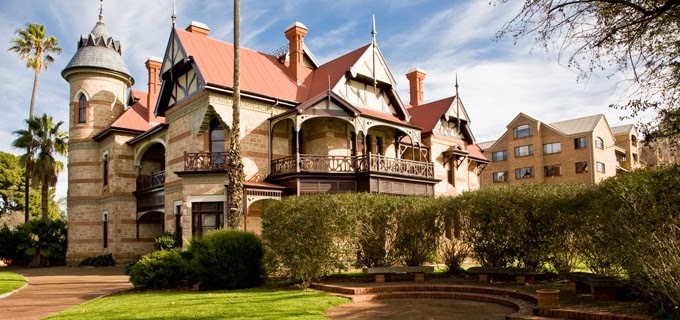 Carclew occupies a dominant site on Montefiore Hill which overlooks Adelaide.