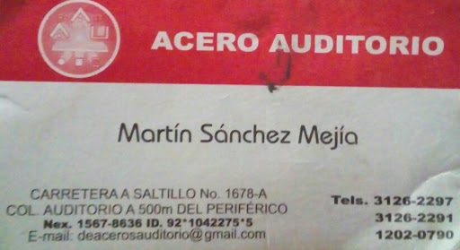 Aceros Auditorio, Benito Juárez, Carr. a Saltillo 1678A, 45199 Benito Juárez, Jal., México, Empresa de hierros y aceros | JAL