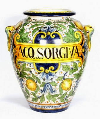  MAJOLICA: Large orcio ''Aq. Sorgiva'' (Spring Water) [#992-MAJ]