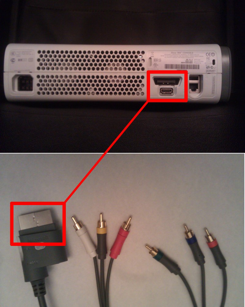 Gareth's Tutorial Site Connecting an original Xbox 360 Premium console
