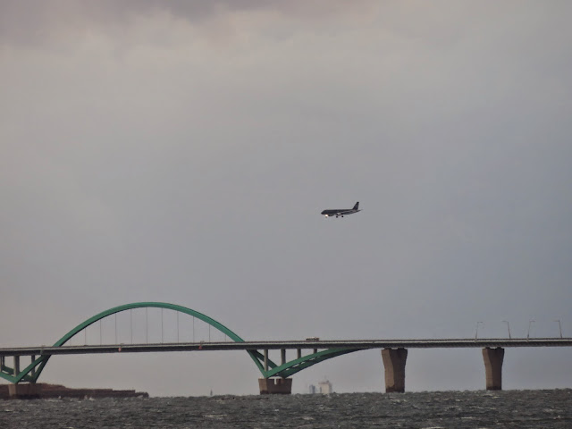 北九州空港へ着陸する飛行機‐２