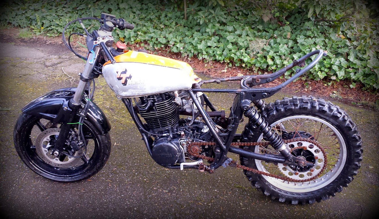 My little 500cc Cafe' racer project... | Cafe Husky