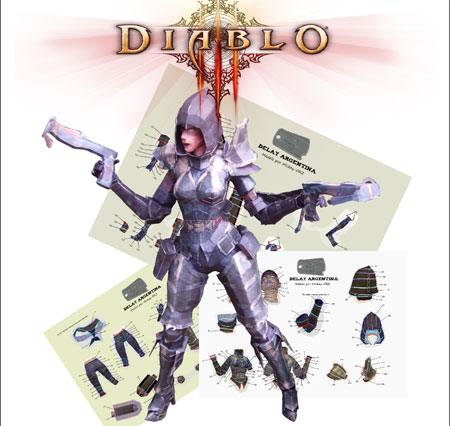 Diablo 3 Demon Hunter Papercraft Female